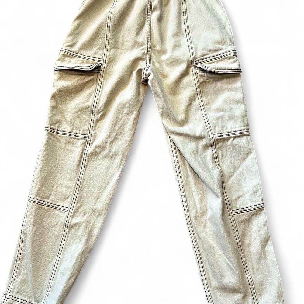 Pacsun Women's Cream 100% Cotton Cargo Pants Size Small